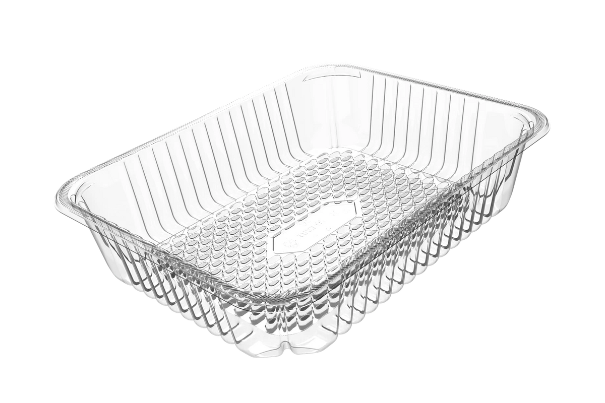 Saumattava rasia kirkas imupohjalla 227x178x80mm PET-muovi (306kpl/ltk)