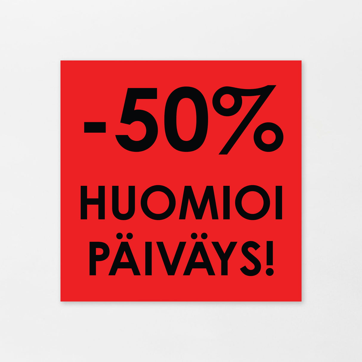 Aletarra -50% 37x37mm punainen (1000kpl/rll)