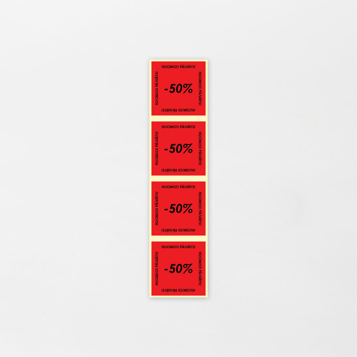 Aletarra -50% 25x25mm punainen (1000kpl/rll)