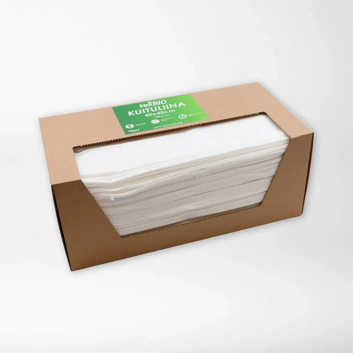 Annostelija kuituliina valkoinen 40x40cm (150kpl/ltk)