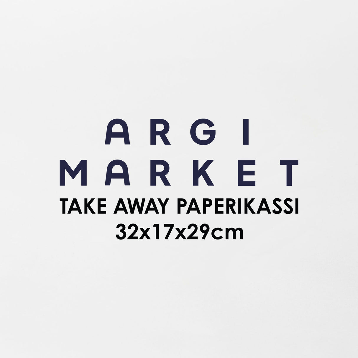 Argi Market take away paperikassi 32x17x29cm (200kpl/ltk)