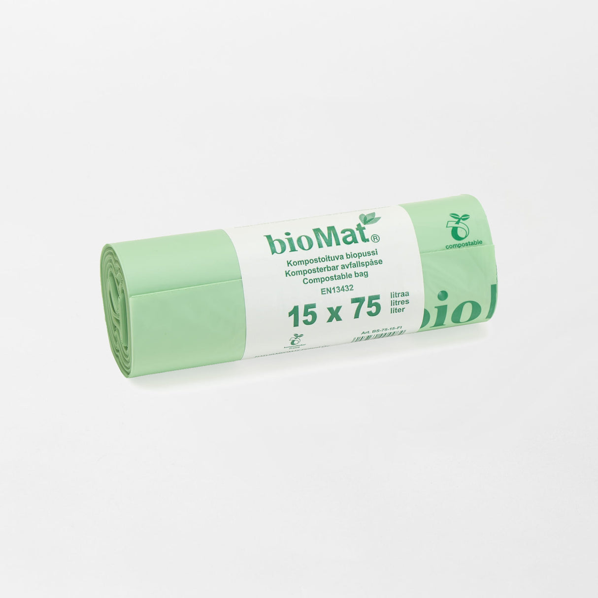 Biomat biojätesäkki 75L (15kpl/rll, 12rll/ltk)