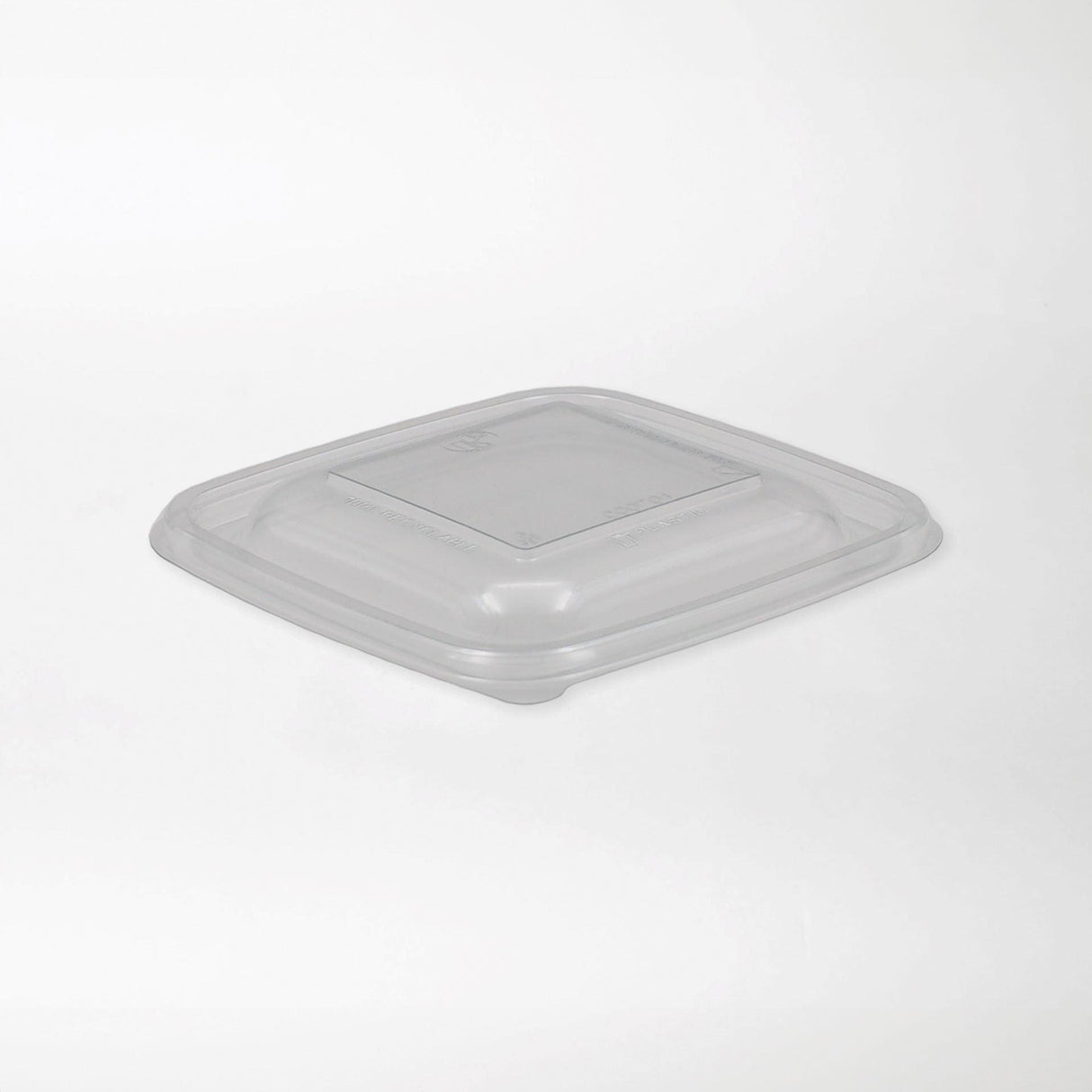 Dishy Neliskanttisen rasian kansi kirkas 250-500ml rPET (125x125mm) - Kuatro