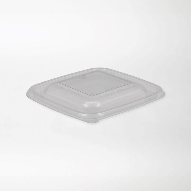 Dishy Neliskanttisen rasian kansi kirkas 250-500ml rPET (125x125mm) - Kuatro