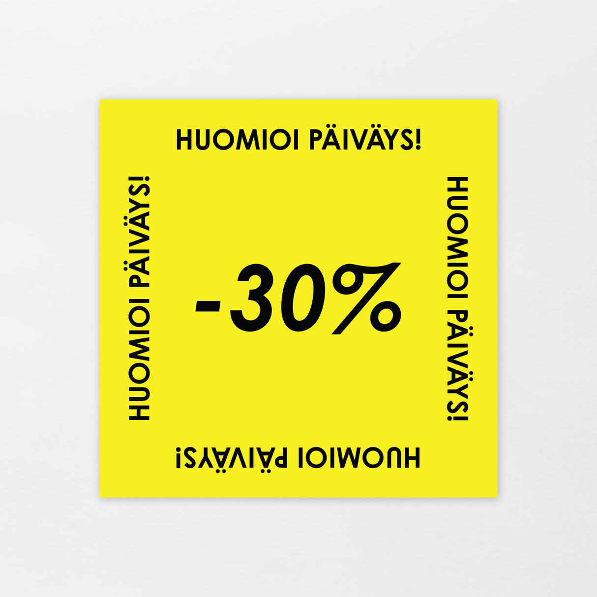 Aletarra -30% 25x25mm keltainen (1000kpl/rll)