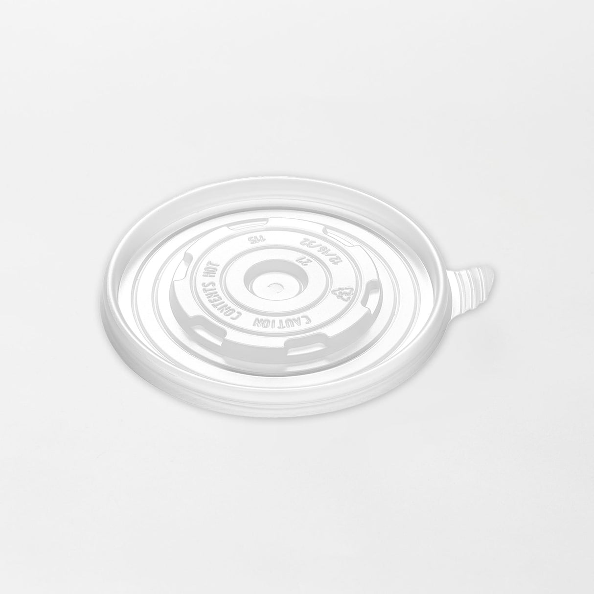 Kartonkisen keittokulhon PP-kansi 750-960ml Ø96mm (500kpl/ltk)