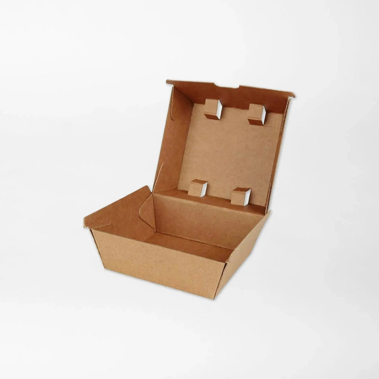 Kartonkinen hampurilaisrasia höyryrei´illä 150x150x80mm (200kpl/ltk)