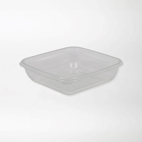 Neliskanttisen rasian pohja läpinäkyvä 500ml rPET (160x160x40mm) - Kuatro