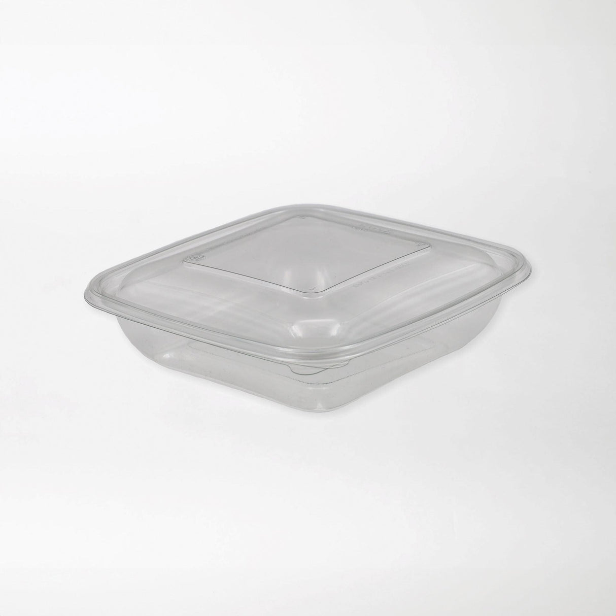 Neliskanttisen rasian pohja läpinäkyvä 750ml rPET (190x190x45mm) - Kuatro