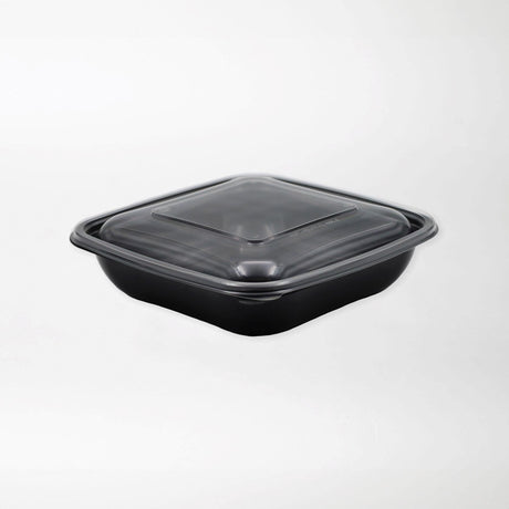 Neliskanttisen rasian pohja musta 750ml rPET (190x190x45mm) - Kuatro