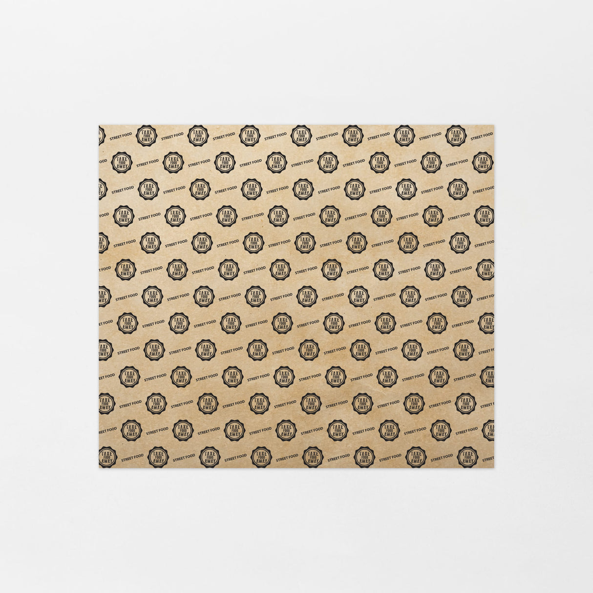 Käärepaperi "take food away" ruskea 33x38cm (1000kpl/pkt)