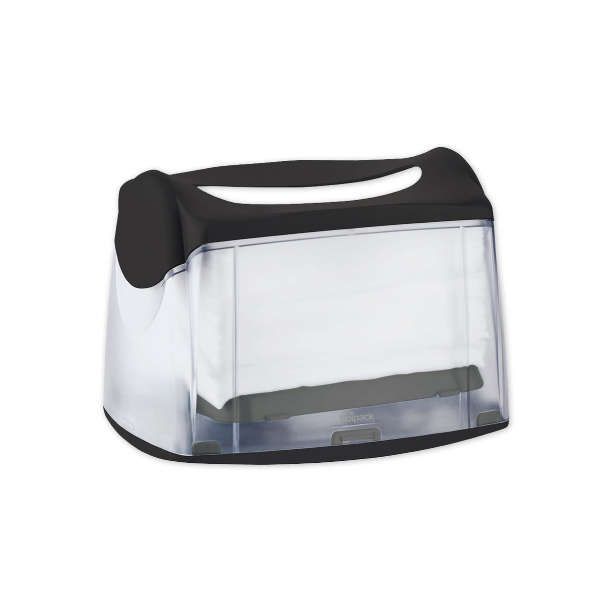 Serviettien pöytäannostelija musta (V-taitto)