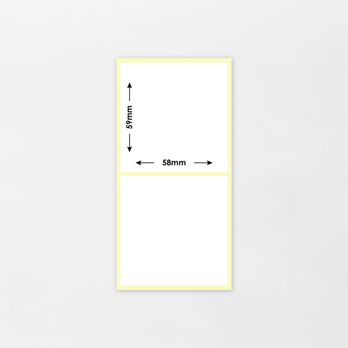 Vaakaetiketti 58x59mm (750kpl/rll, 36rll/ltk)