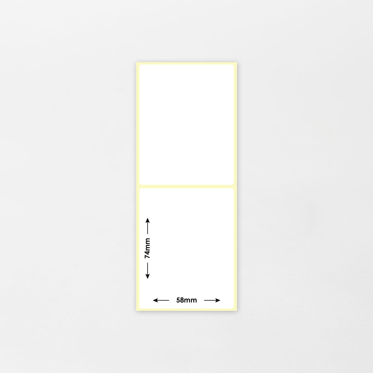 Vaakaetiketti 58x74mm (500kpl/rll, 60rll/ltk)