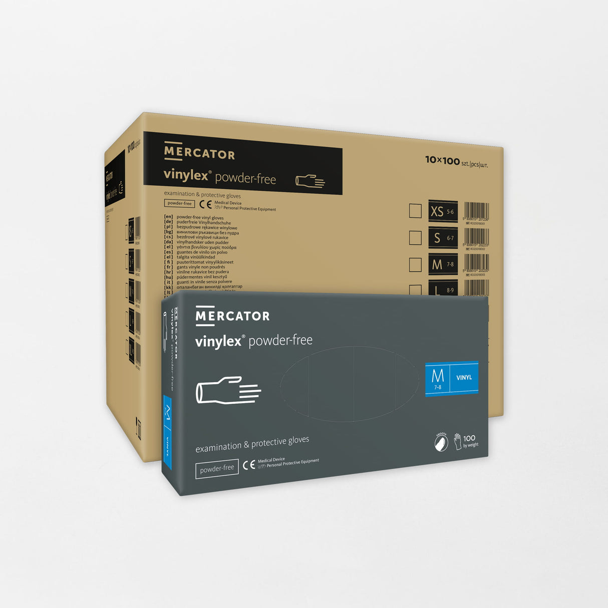 Mercator Vinylex vinyylikäsine läpikuultava (10rs/ltk, 100kpl/rs)
