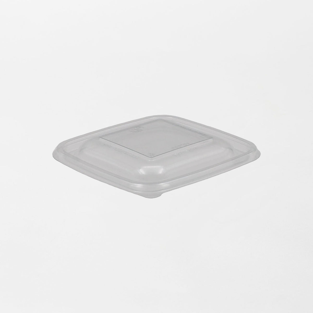 Dishy neliskanttisen rasian kansi läpinäkyvä 250-500ml rPET (125x125mm)