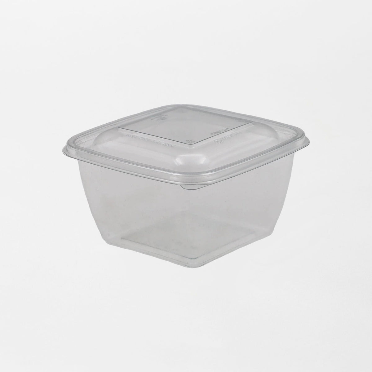Dishy neliskanttisen rasian pohja läpinäkyvä 500ml rPET (125x125x66mm) (600kpl/ltk)