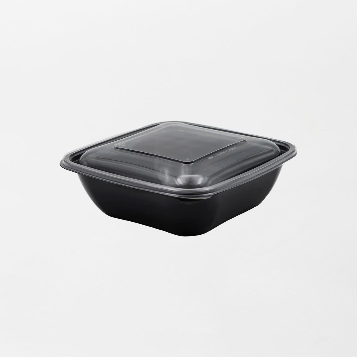 Dishy neliskanttisen rasian pohja musta 1000ml rPET (190x190x56mm) (400kpl/ltk)
