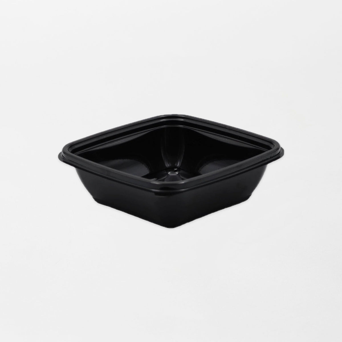 Dishy neliskanttisen rasian pohja musta 250ml rPET (125x125x38mm) (600kpl/ltk)