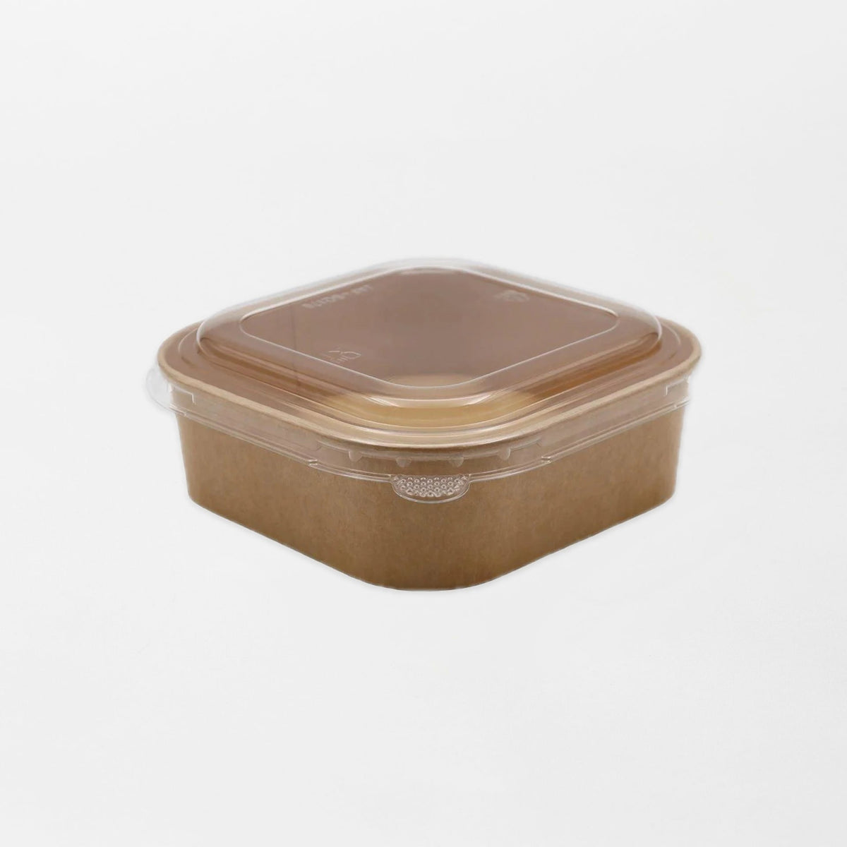 Neliskanttisen kartonkikulhon kansi 1000-1400ml PET-muovi (300kpl/ltk)