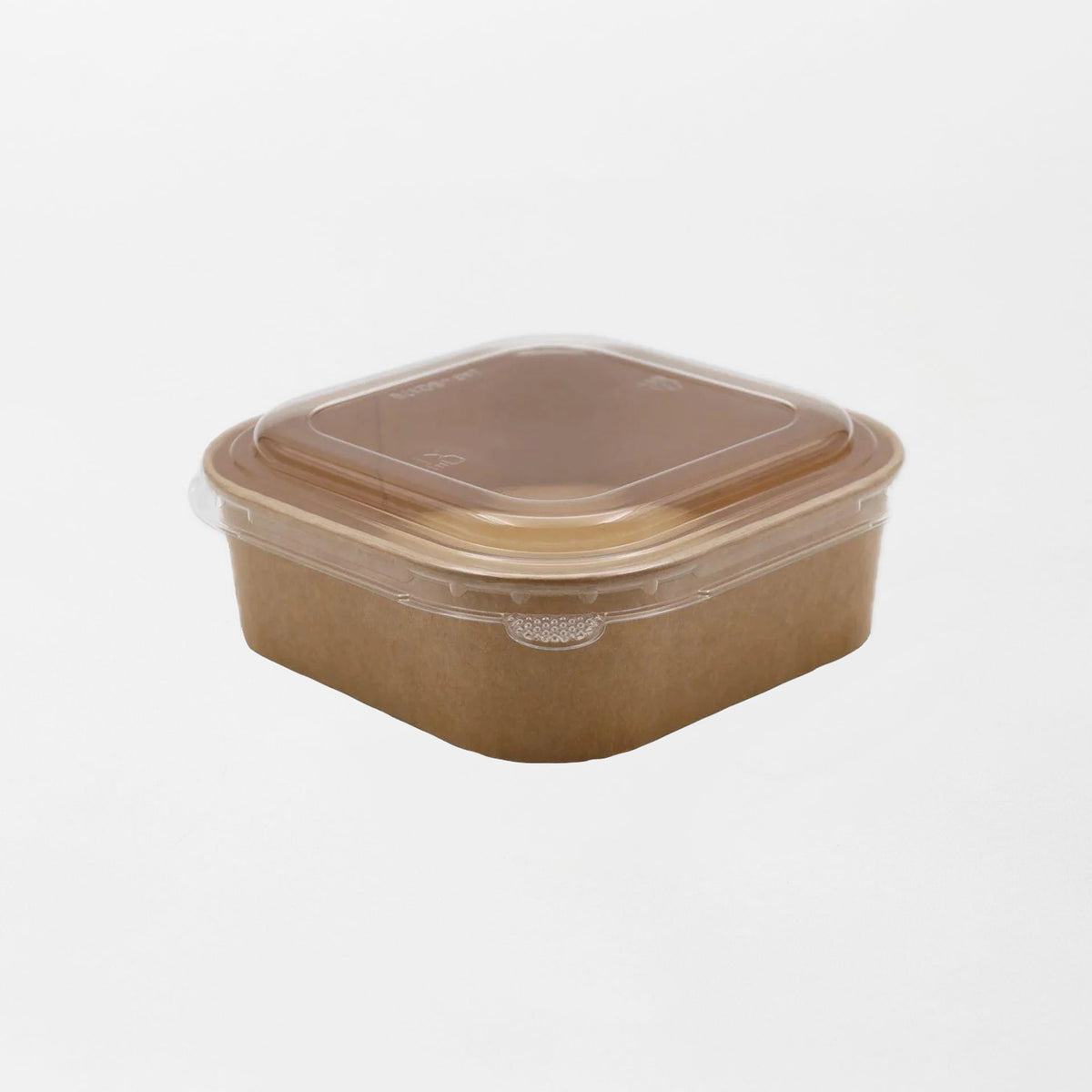 Neliskanttisen kartonkikulhon kansi 1000-1400ml PET-muovi (300kpl/ltk)
