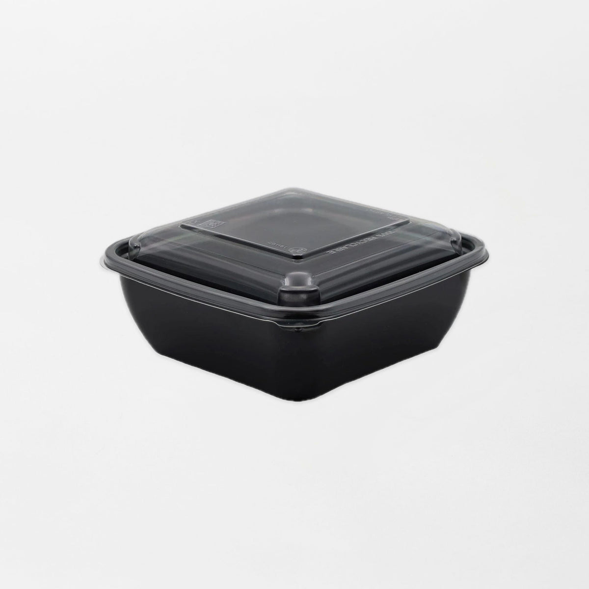 Rosty neliskanttisen ruokarasian pohja musta 750ml (160x160x40mm) PP-muovi (600kpl/ltk)