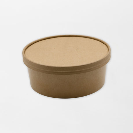 Round cardboard bowl brown Ø190mm 1100ml