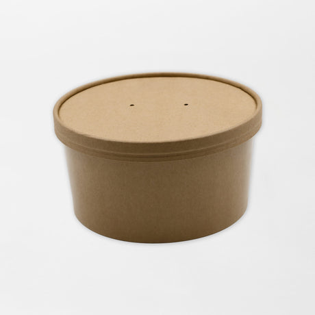 Round cardboard bowl brown Ø190mm 1800ml