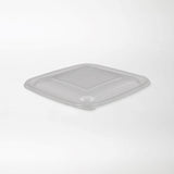 Dishy neliskanttisen rasian kansi läpinäkyvä 500-1500ml rPET (190x190mm) - Kuatro