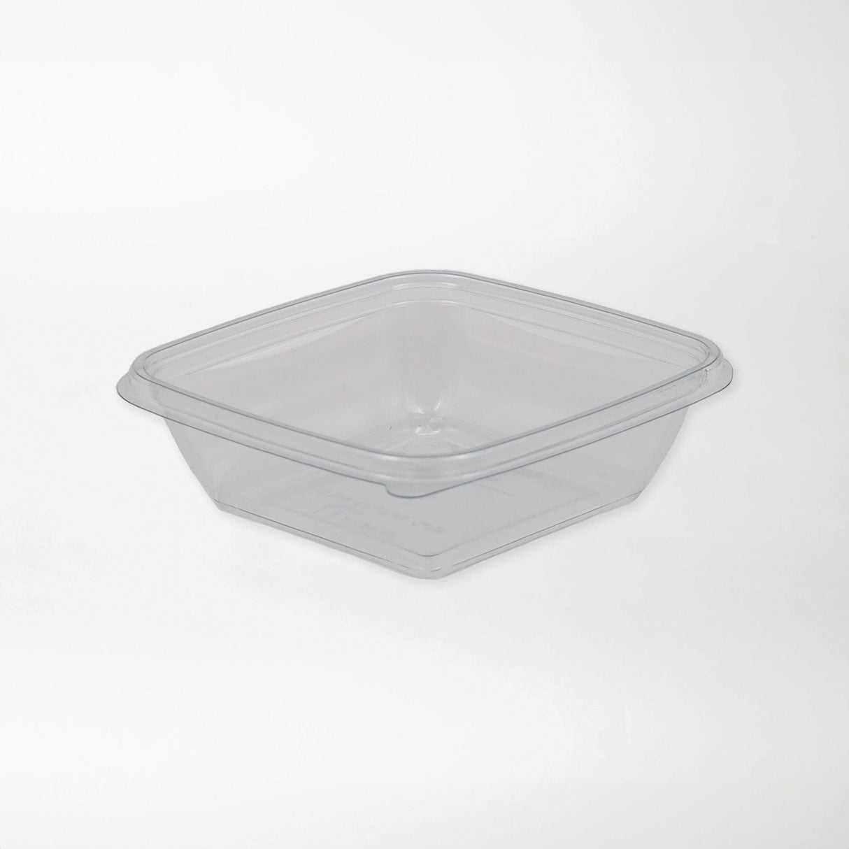 Dishy neliskanttisen rasian pohja kirkas 250ml rPET (125x125x38mm) - Kuatro
