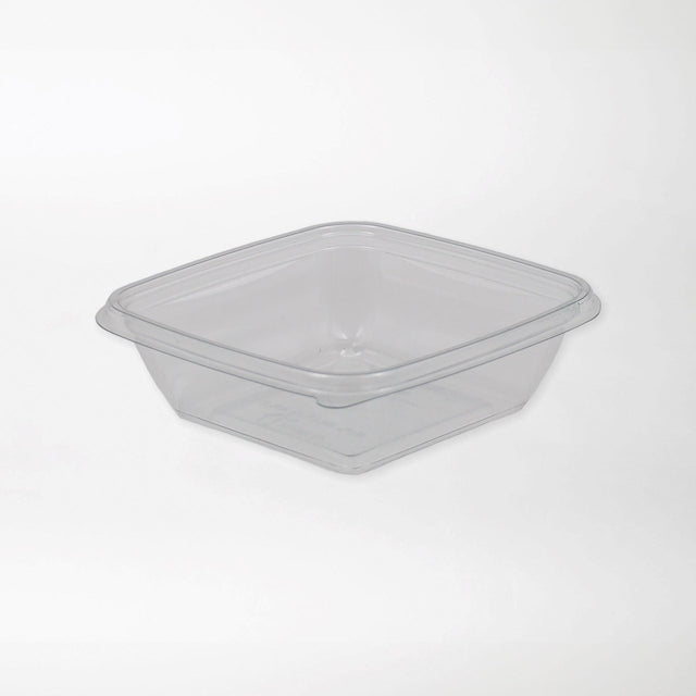 Dishy neliskanttisen rasian pohja kirkas 250ml rPET (125x125x38mm) - Kuatro