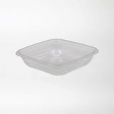 Dishy neliskanttisen rasian pohja kirkas 750ml rPET (190x190x45mm) - Kuatro