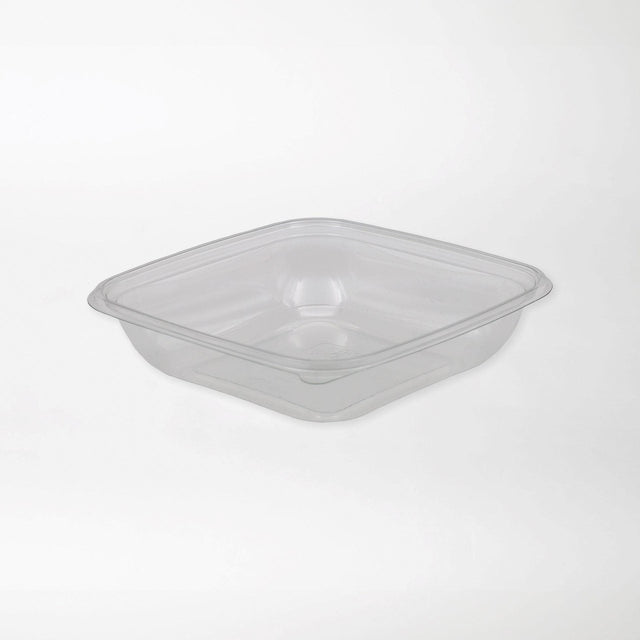 Dishy neliskanttisen rasian pohja kirkas 750ml rPET (190x190x45mm) - Kuatro