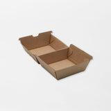 Kartonkinen hampurilaisrasia höyryrei´illä 150x150x80mm (200kpl/ltk)