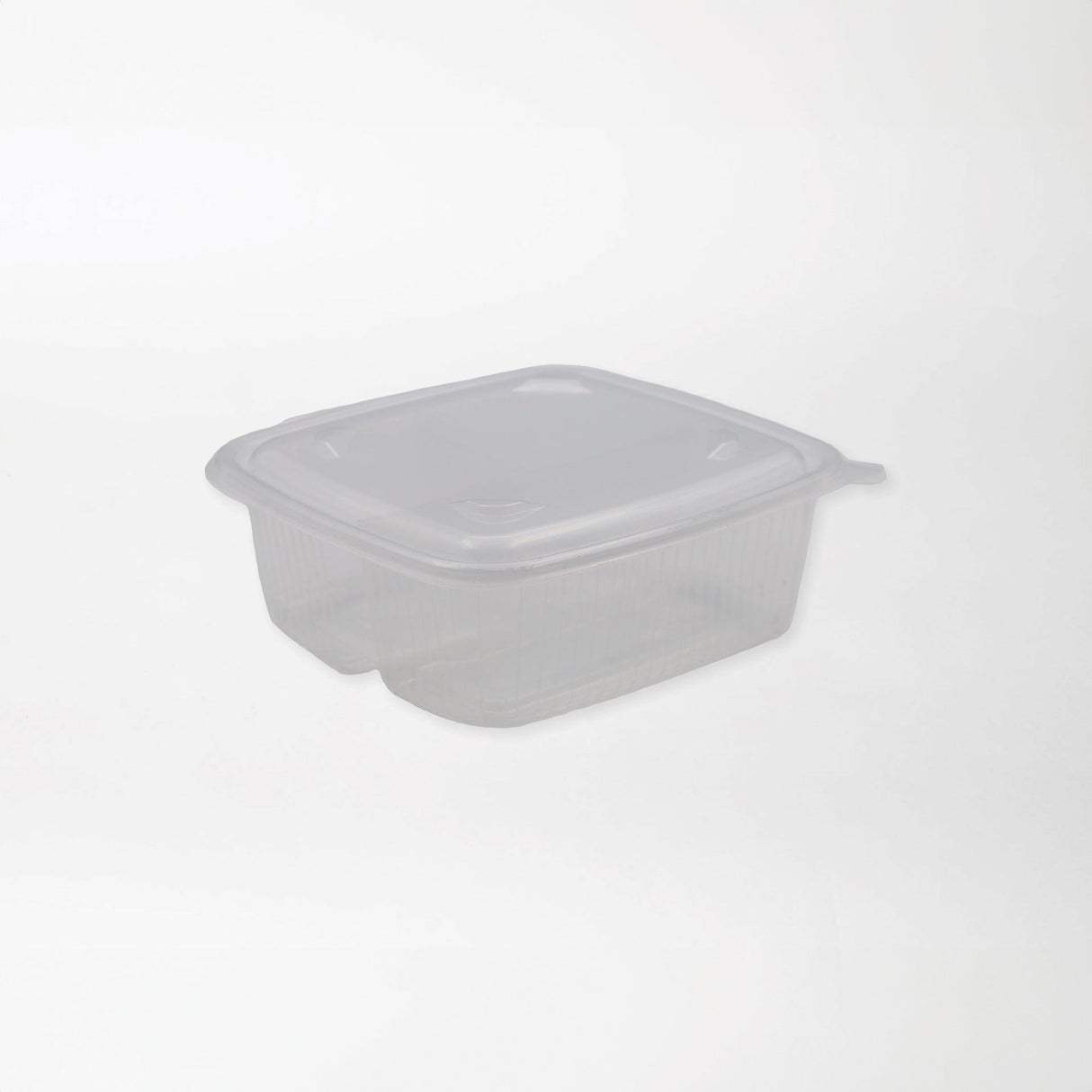Hotty neliskanttinen saranakansirasia 3-lokeroinen kirkas 1200ml PP-muovi - Kuatro