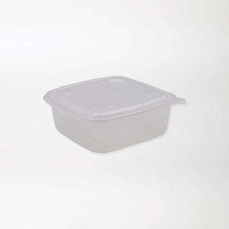 Hotty neliskanttinen saranakansirasia kirkas 1200ml PP-muovi - Kuatro