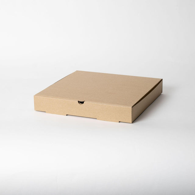 Pannupizzalaatikko 32x32x5 cm ruskea Mod.A – FSC-sertifioitu take away laatikko pannupizzoille - Kuatro