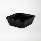 Rosty neliskanttisen rasian pohja musta 750ml PP-muovi (160x160x60mm) - Kuatro