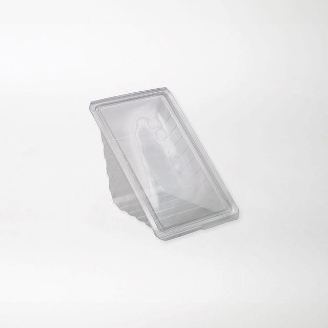 Snacky kolmioleipärasia saranakannella kirkas 185x110x85mm rPET-muovi - Kuatro