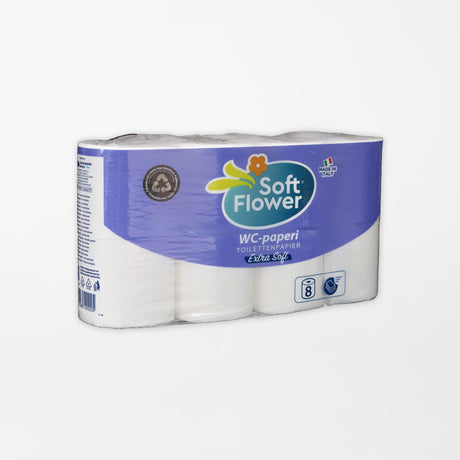 WC-paperi-soft-flower-valkoinen