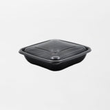 Dishy neliskanttisen rasian kansi läpinäkyvä 500-1500ml rPET (190x190mm) (400kpl/ltk)