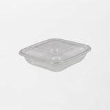 Dishy neliskanttisen rasian kansi läpinäkyvä 500-1500ml rPET (190x190mm) (400kpl/ltk)