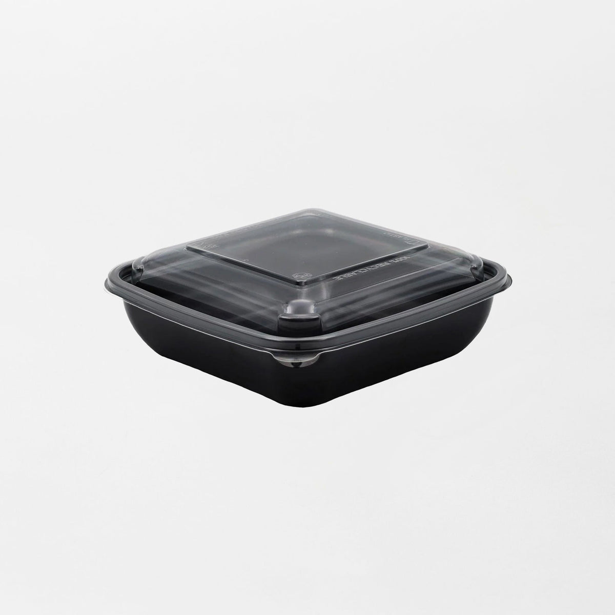 Dishy neliskanttisen rasian kansi läpinäkyvä 500-750ml rPET (160x160mm) (400kpl/ltk)