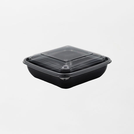 Dishy neliskanttisen rasian kansi läpinäkyvä 500-750ml rPET (160x160mm) (400kpl/ltk)