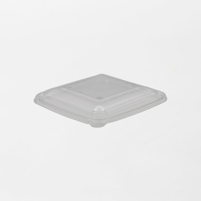Dishy neliskanttisen rasian kansi läpinäkyvä 500-750ml rPET (160x160mm) (400kpl/ltk)