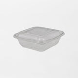 Dishy neliskanttisen rasian pohja läpinäkyvä 1000ml rPET (190x190x56mm) (400kpl/ltk)