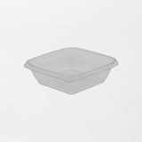 Dishy neliskanttisen rasian pohja läpinäkyvä 250ml rPET (125x125x38mm) (600kpl/ltk)