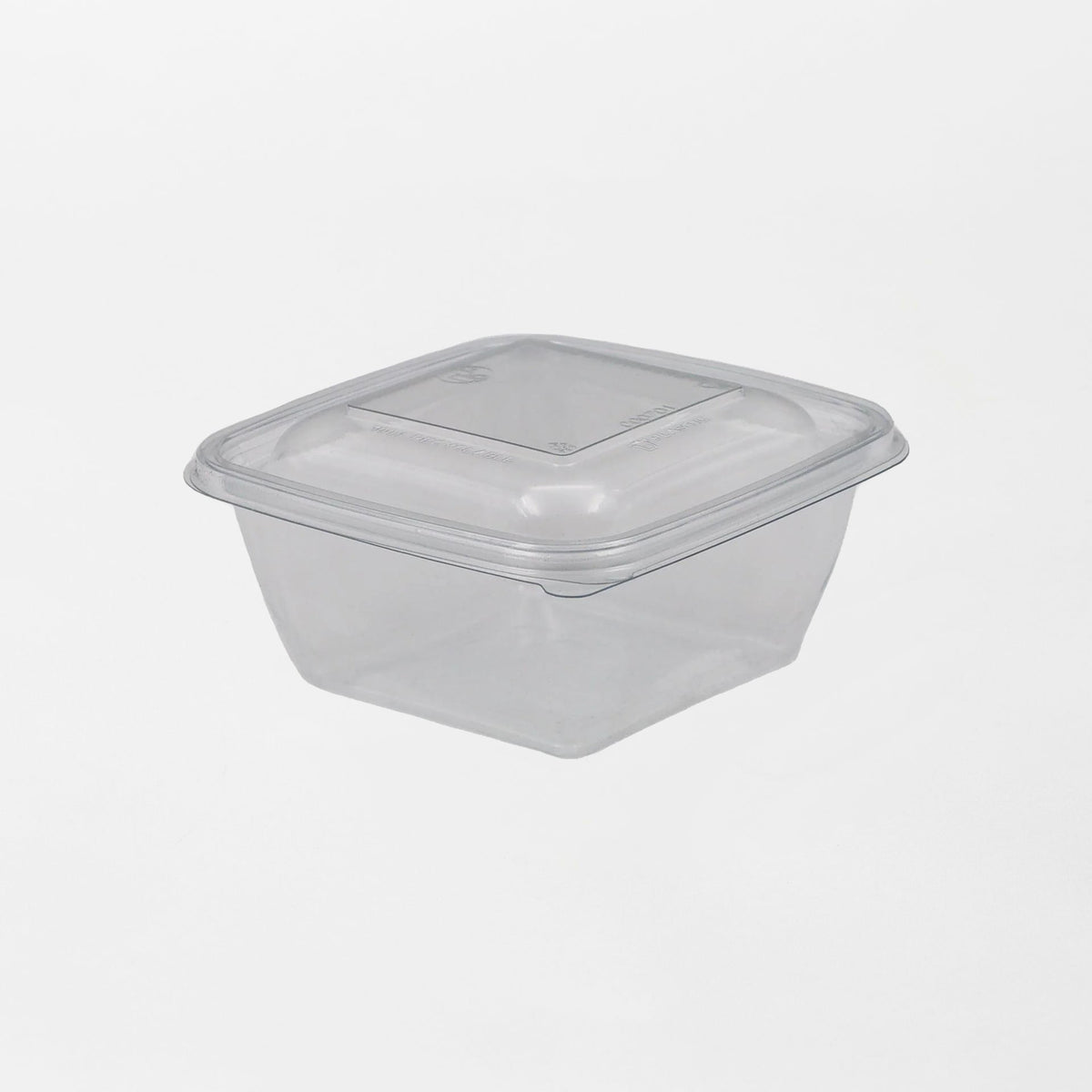 Dishy neliskanttisen rasian pohja läpinäkyvä 375ml rPET (125x125x52mm) (600kpl/ltk)