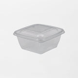Dishy neliskanttisen rasian pohja läpinäkyvä 375ml rPET (125x125x52mm) (600kpl/ltk)
