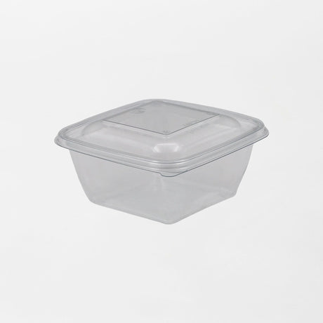 Dishy neliskanttisen rasian pohja läpinäkyvä 375ml rPET (125x125x52mm) (600kpl/ltk)